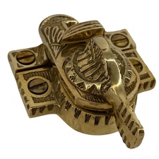 Victorian Style Sundial Motif Window Sash Lock Solid Brass
