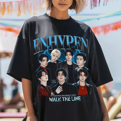 Vintage Enhypen Walk the Line Enhypen 2025 Tour Unisex T-shirt | eBay