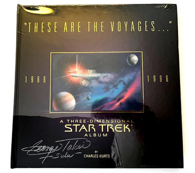 These Are The Voyages: A Three-Dimensional Star Trek Album -SIGNED by SULU!