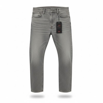 Levis 551 Z Authentic Straight Cropped Mens 34x27 Light Grey Jeans