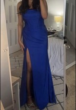 Blue Corset Prom Dress