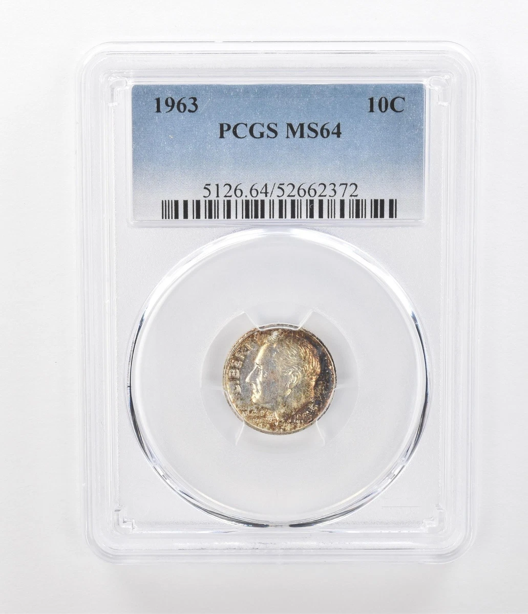 MS 64 Graded 1963 Roosevelt Dimes (1946-Now) for sale | eBay