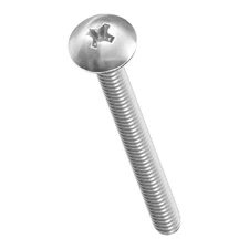 Machine Screws Phillips Head(#10-24x2") 50Pcs, Silver
