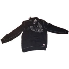 Camp David Sweatshirt Herren angerauht Schwarz Gr. M Topzustand Logo vorn/hinten