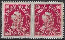 Timbres Bateaux Dantzig 58 ** en paire - 86733GB
