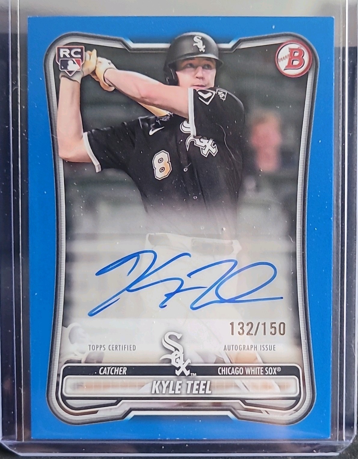 2026 Topps Bowman Kyle Teel RC Auto BPA-KT White Sox Blue #132/150