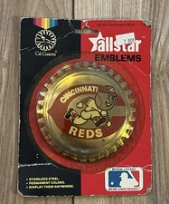 VTG 1983 Cal Custom Stainless Steel Grille AllStar Emblems Cincinnati Reds MLB