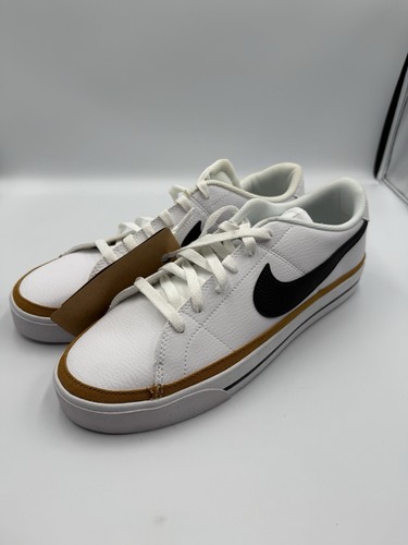 NEWNIKE COURT LEGACY WHITE BLACK DESERT OCHRE DH3162100 Men Size Size 10/ W 11.5 - Picture 3 of 12