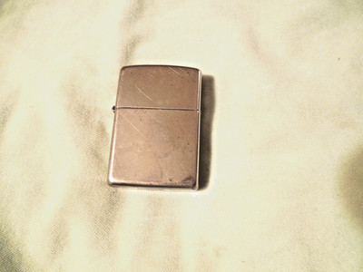 Vintage Silver Plate Zippo Full Size Cigarette Lighter Good Working Condition