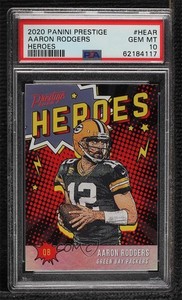 2020 Panini Prestige Heroes Aaron Rodgers #HE-AR PSA 10 GEM MT