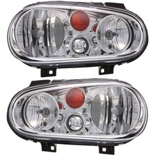 Headlight Set For 2002-2005 Volkswagen Golf Left And Right With Bulb 2pc