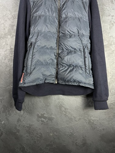 Auth. Prada Red Tab Designer Down Puffer Jacket Wool Nylon Men’s - Picture 6 of 23