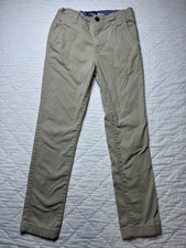 OshKosh B'gosh Kids Straight Leg Chino Pants Khaki Flat Front Waistband Size 8