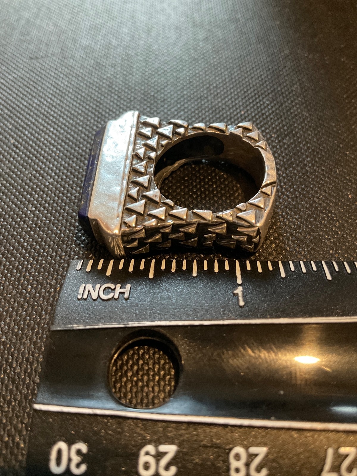 Solid Big Native American 925 Sterling Silver Nat… - image 11