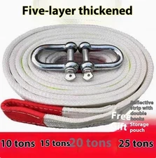 Heavy Duty 5 Layer 23 Feet 55120 Pounds Towing Rope For Trucks SUVs