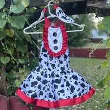 Dalmatian Puppy Dog Dance Costume Dress Black White Jazz Dress Up 101 Dalmatians