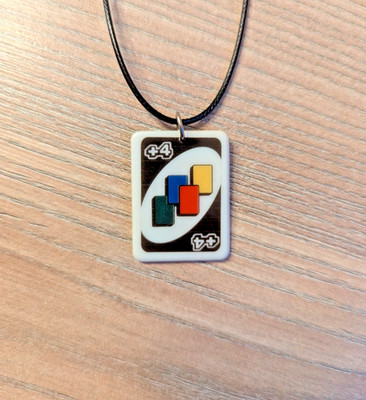 ''+4'' Halskette f. Karten Fans. Spielkarten Geschenk Freundin. Lustig Gag Cool.
