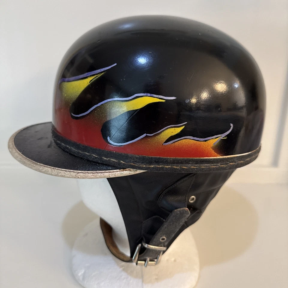 Casco de colección AGV Valenza cabeza de nudillo Panhead Chopper Bobber Scooter Italia RARO Foto 3 de 4