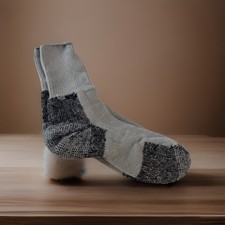 VTG Mens Socks Gray Thorlo Turbo Orlon Irregulars Roll Top Crew 90's USA Made
