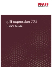 PFAFF Quilt Expression 725 Manual: 108 Pages, Color, Instructions, User Guide