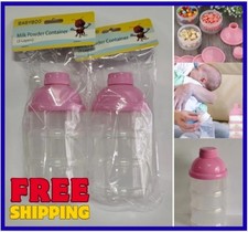 2 Sets of 3 Layers Baby Formula Milk Powder Dispenser Food Storage Container NEW