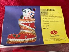 Vintage Thomas Boutique Panda's Boot Christmas Ornament Craft Kit  Sequin Panda