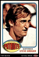 1976 Topps #376 Steve Grogan Patriots RC Kansas St 7.5 - NM+