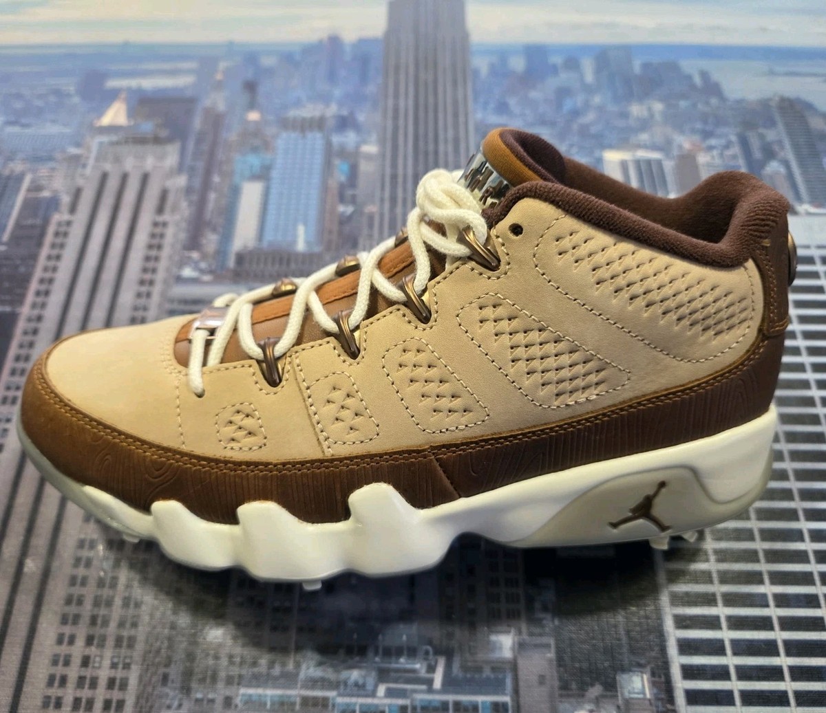 Nike Air Jordan 9 Retro Low Golf NRG Happy Life Wood Mens Size 7