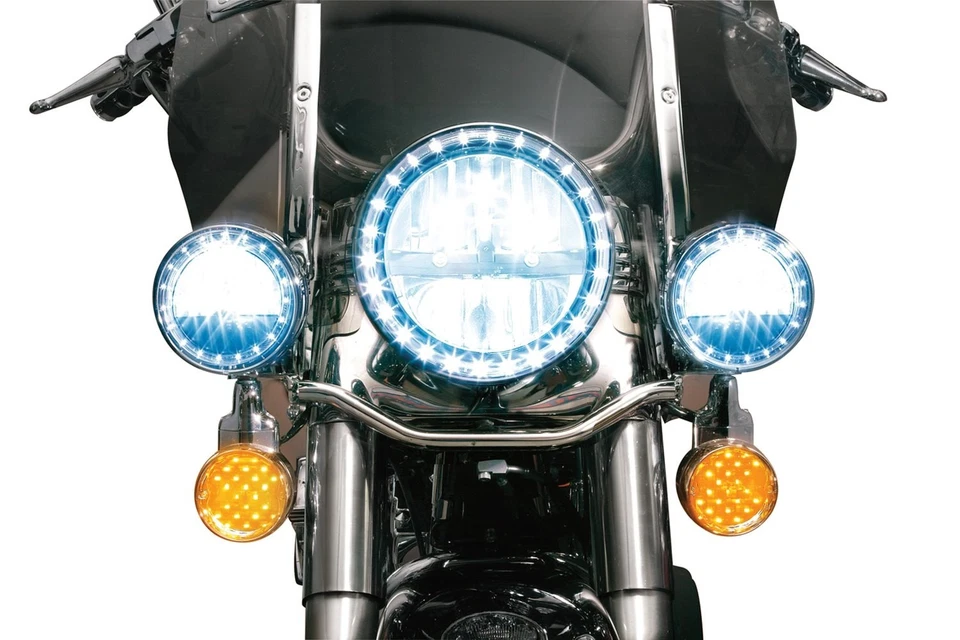 For Harley-Davidson Road King 94-21 Turn Signal Inserts Conversion Flat Style Foto 2 de 2