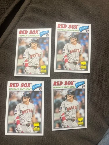 Roman Anthony 28 Card RC Lot, 7x 2026 Topps Heritage + Series 1 & Panini Prizm