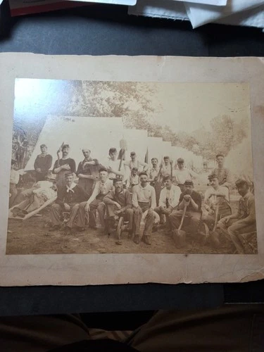 Unknown Post Civil War Civil War Photograph 8x10" On Board Signed on Back ??????