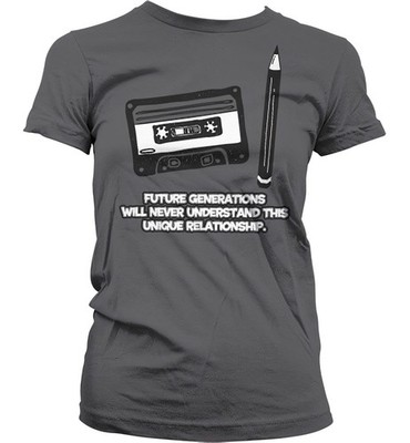 Hybris Unique Relationship Girly Tee Damen T-Shirt Dark-Grey
