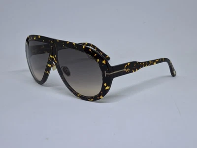 Tom Ford TF836 Troy Unisex Plastic Sunglass 52B Shiny Dark Havana 61-10 Italy - Image 1 of 4