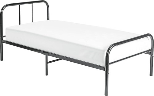 Metal Bed Frame Single Bed Frame Curved Black Bed For Adults Teenagers Kids 3FT - Picture 20 of 38