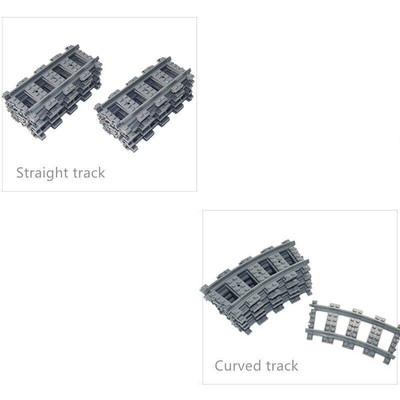 For Lego Kit Train Building Blocks Sets DIY City Rail Flexible Tracks