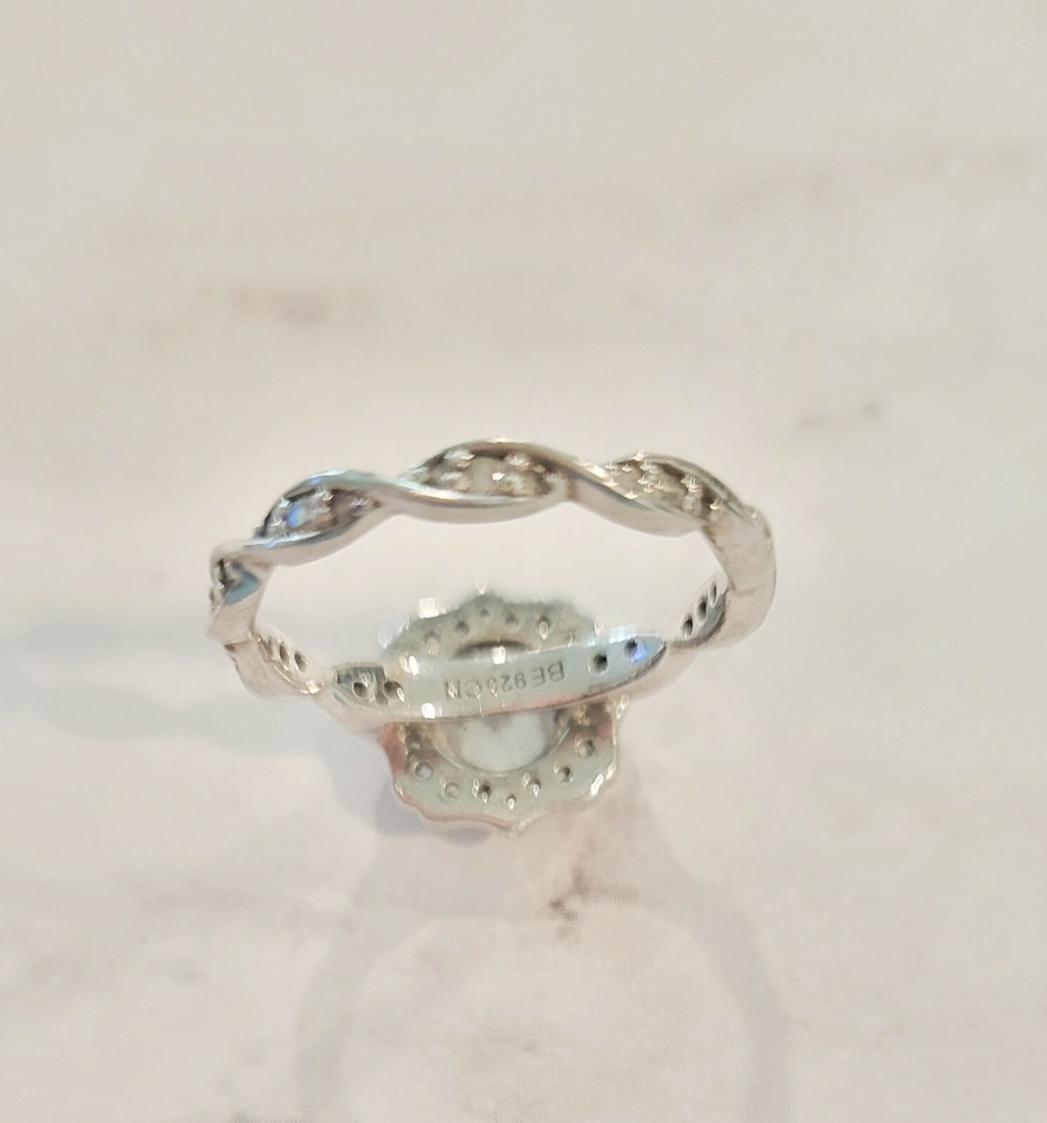 Berricle Ring, Stackable, Rodiham Plated,  Size 6… - image 1