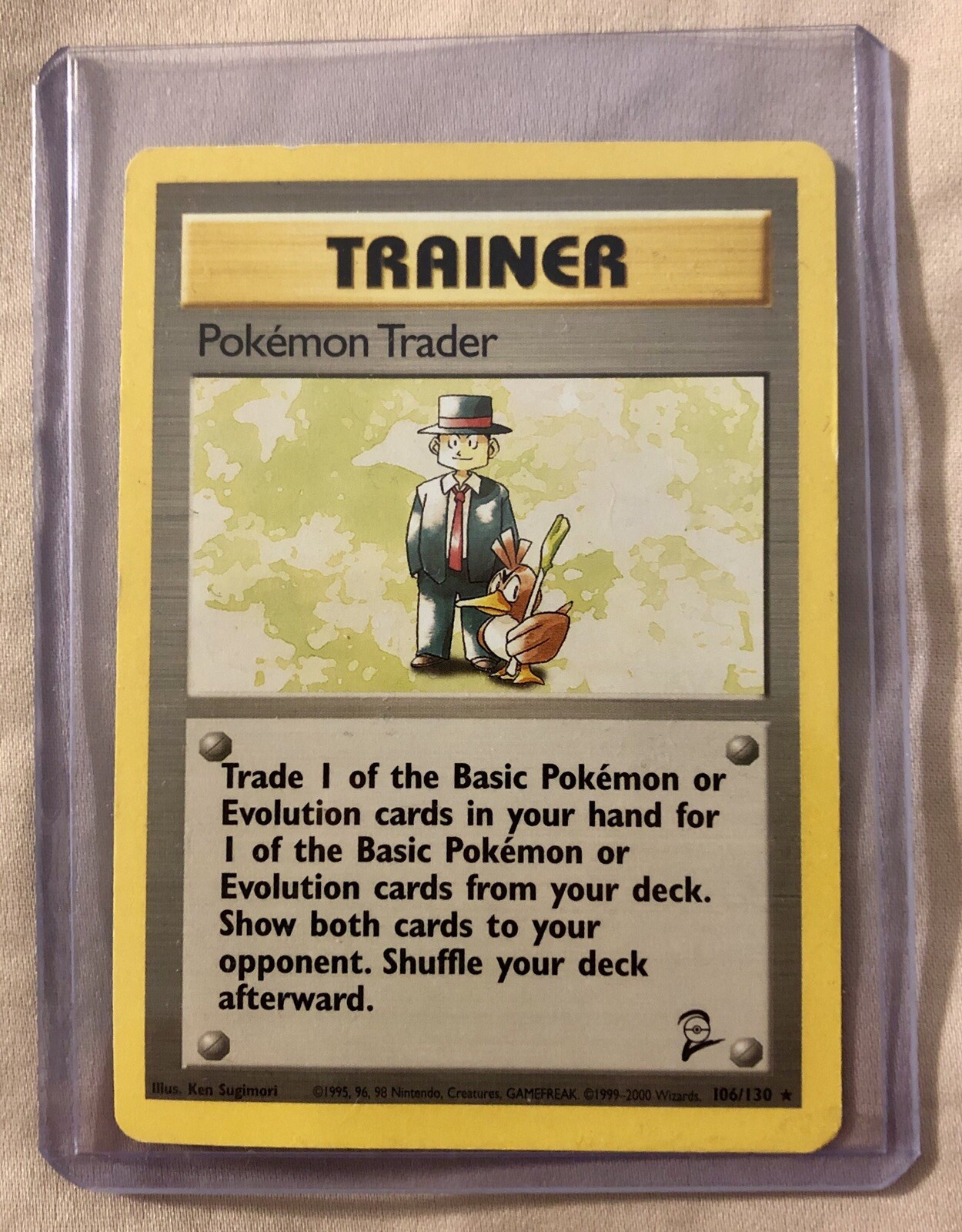 Pokemon Card Pokemon Trader 106/130 Base Set 2 Rare Light Play/NM