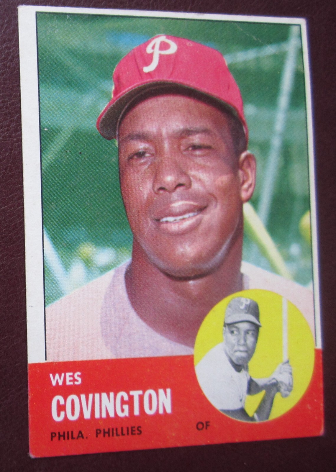 1963 Topps Wes Covington (Philadelphia Phillies) #529 VG/EX