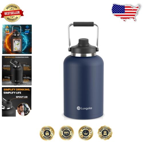 128 oz Insulated Stainless Steel Water Bottle - Perfect for Adventure and Travel
