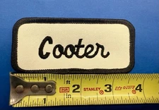 Cooter (black) Uniform Shirt Vintage Name Tag Patch Jacket Biker Harley Emblem