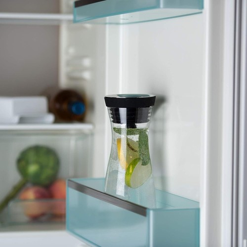 WMF Basic Wasserkaraffe aus Glas, 1 Liter, Glaskaraffe mit Deckel, Silikondeckel - Bild 8 von 12