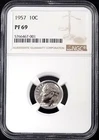 1957 Proof Roosevelt Dime certified PF 69 by NGC!