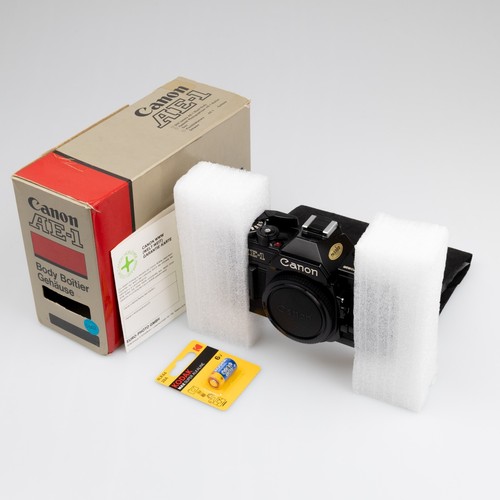 *SERVICED & TESTED* Canon AE-1 Black Body w/ BOX Classic 35mm Film Camera FD SLR - Photo 15 sur 19