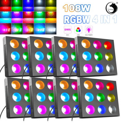 135W Wallwasher Bühnenlicht RGBW 9 LED DMX Strobe Partylicht DJ COB Par Strahler