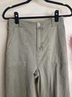 Free People Wide Leg Crop Cotton Denim Pants Olive Green Size 4 - Great! — photo 3
