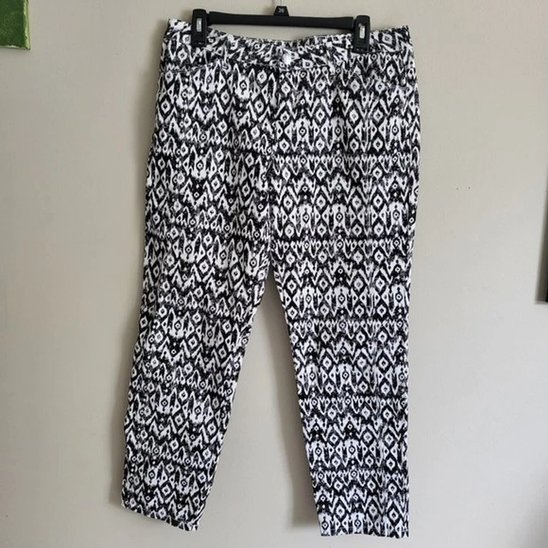 lole jolie straight leg abstract design pants