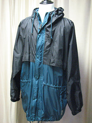 Helly Hansen XL Coat with Hood, Drawstring Waist, Mesh Lining