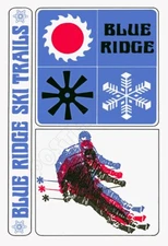 Blue Ridge Ski Trails, California - 1970s Vintage-Style Advertising Poster
