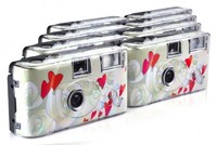 Topshot Flying Hearts Disposable Camera 27 Photos Flash 8 Pack Topshot Flying Hearts Disposable Camera 27 Photos Flash 8 Pack