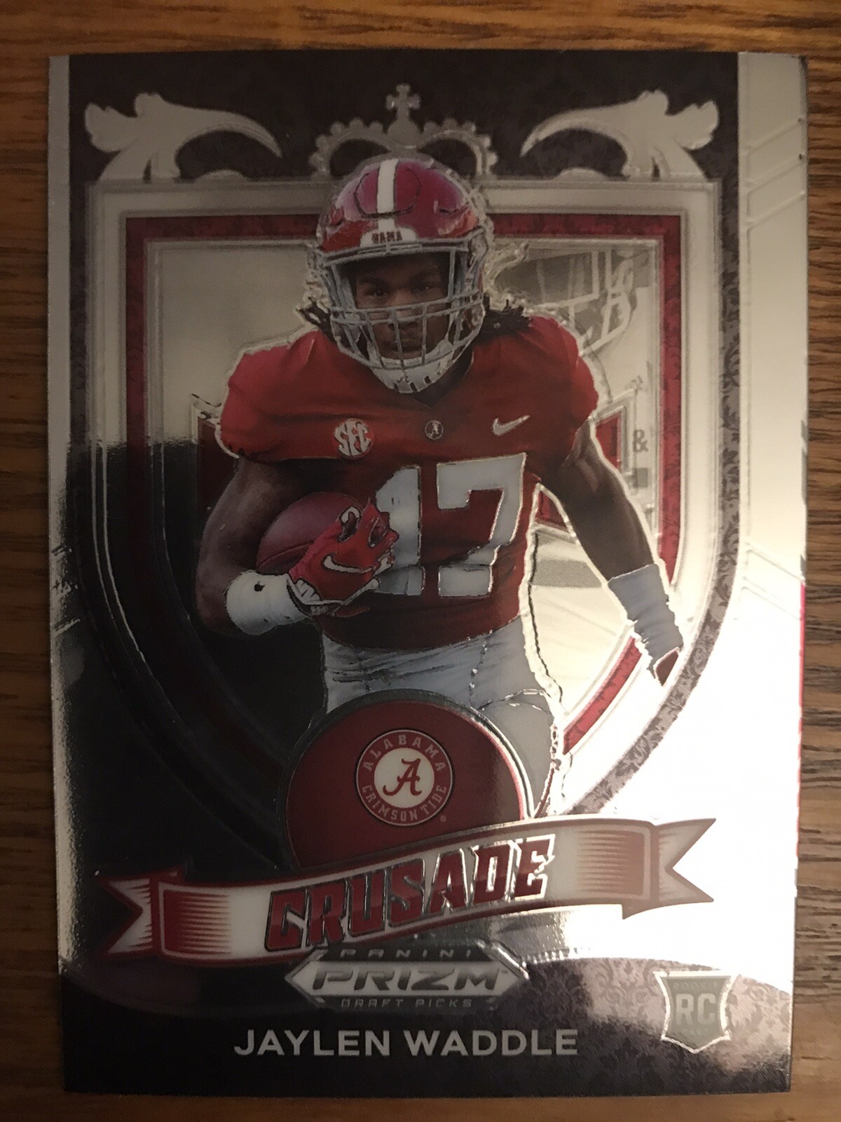 2021 Panini Prizm Draft Picks Crusade RC Jaylen Waddle Alabama Miami OFF CENTER